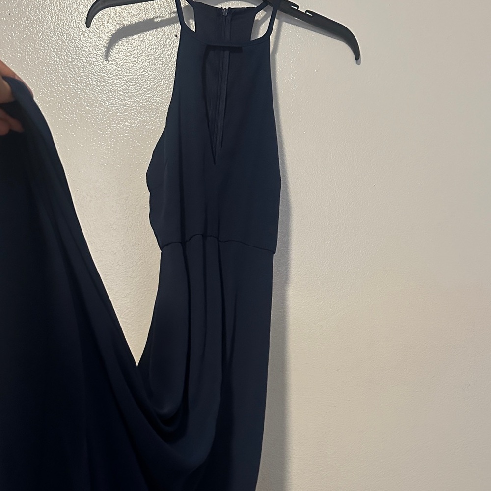 Lulu's Navy Halter Maxi Dress
